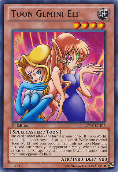 Toon Gemini Elf [LCYW-EN107] Rare (ONLINE ORDER ONLY)