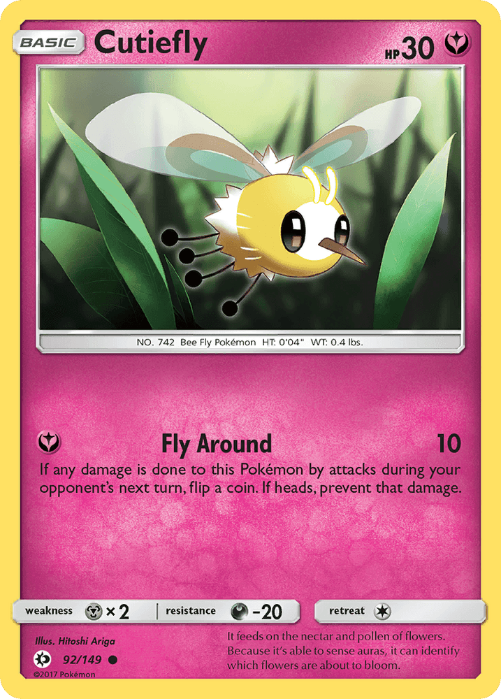 Cutiefly (92/149) [Sun & Moon: Base Set] (Online Only)