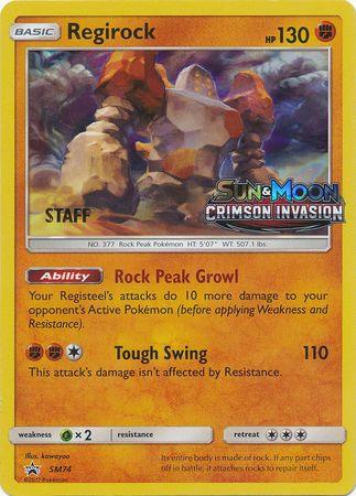 Regirock (SM74) (Staff Prerelease Promo) [Sun & Moon: Black Star Promos] (Online Only)