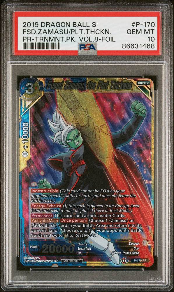 2019 DRAGON BALL SUPER FSD.ZAMASU/PLT.THCKN. #P-170 - PSA 10 (Online Order Only)