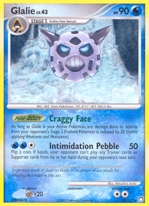 Glalie (25/123) [Diamond & Pearl: Mysterious Treasures] (Online Only)