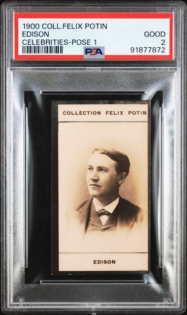 Graded 1900 Coll. Felix Potin Edison Celebrities Pose 1 Baseball Tobacco Card PSA 2 Good (ONLINE ORDER ONLY)