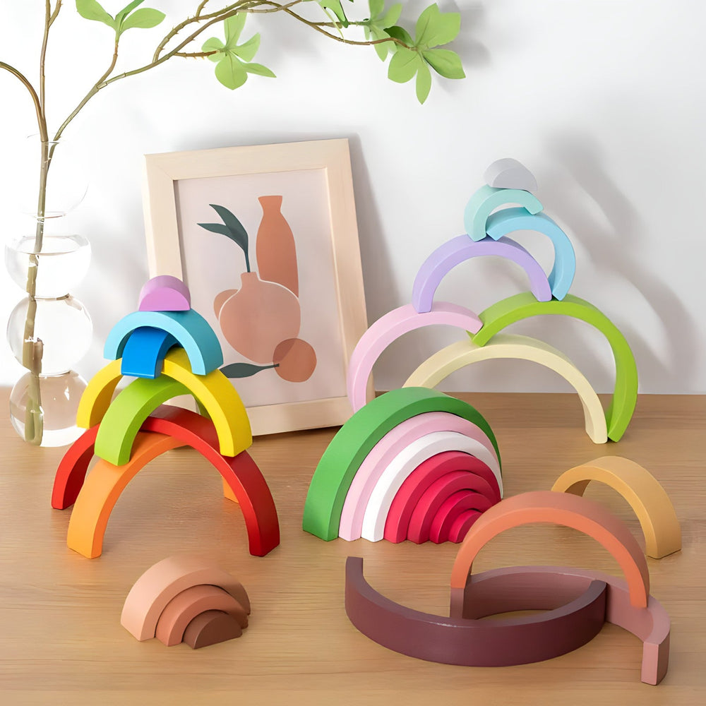 Small Wooden Rainbow  Arch Blocks (ONLINE ORDER ONLY)