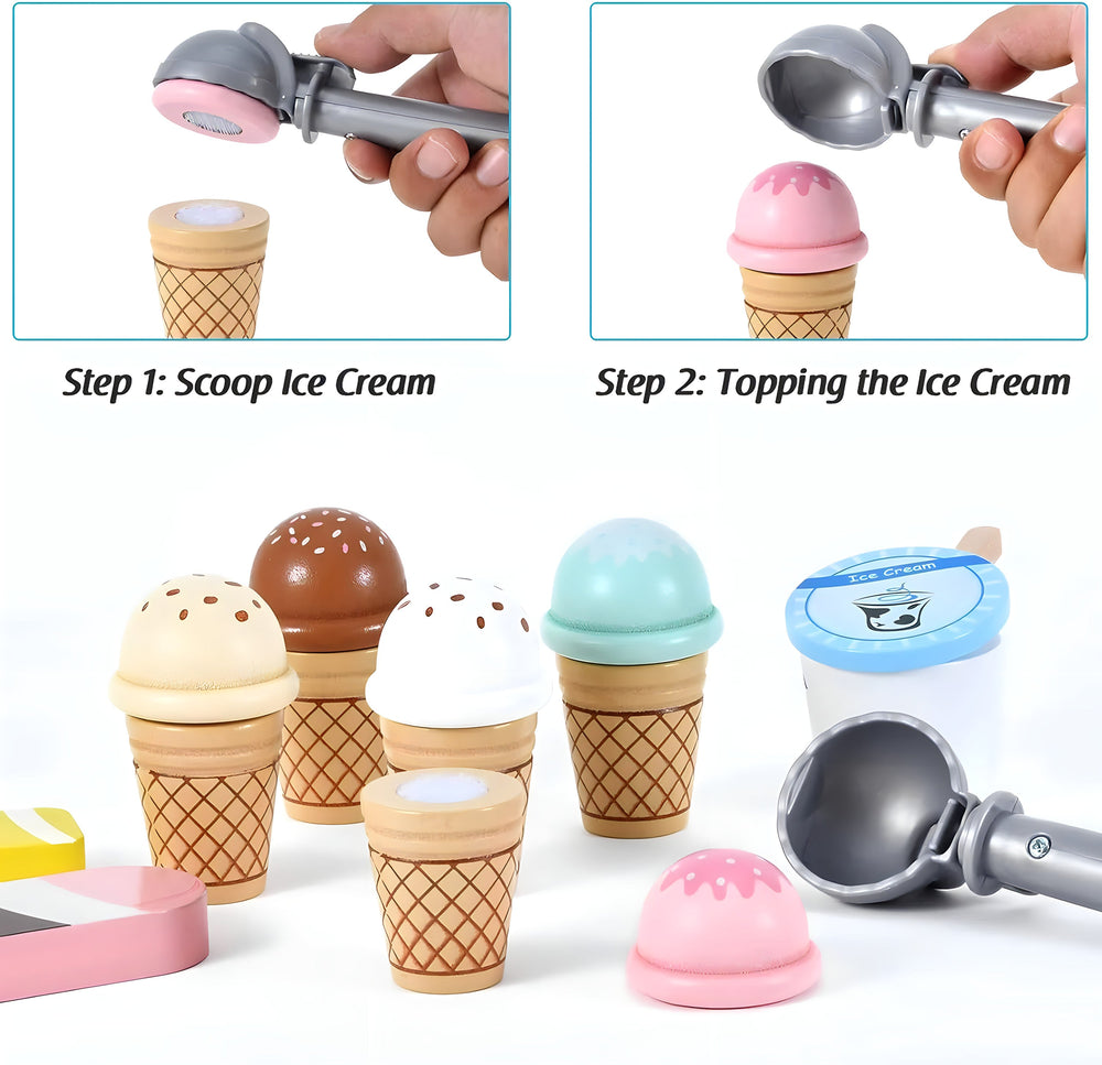 Wooden Ice Cream Pretend Toys (ONLINE ORDER ONLY)