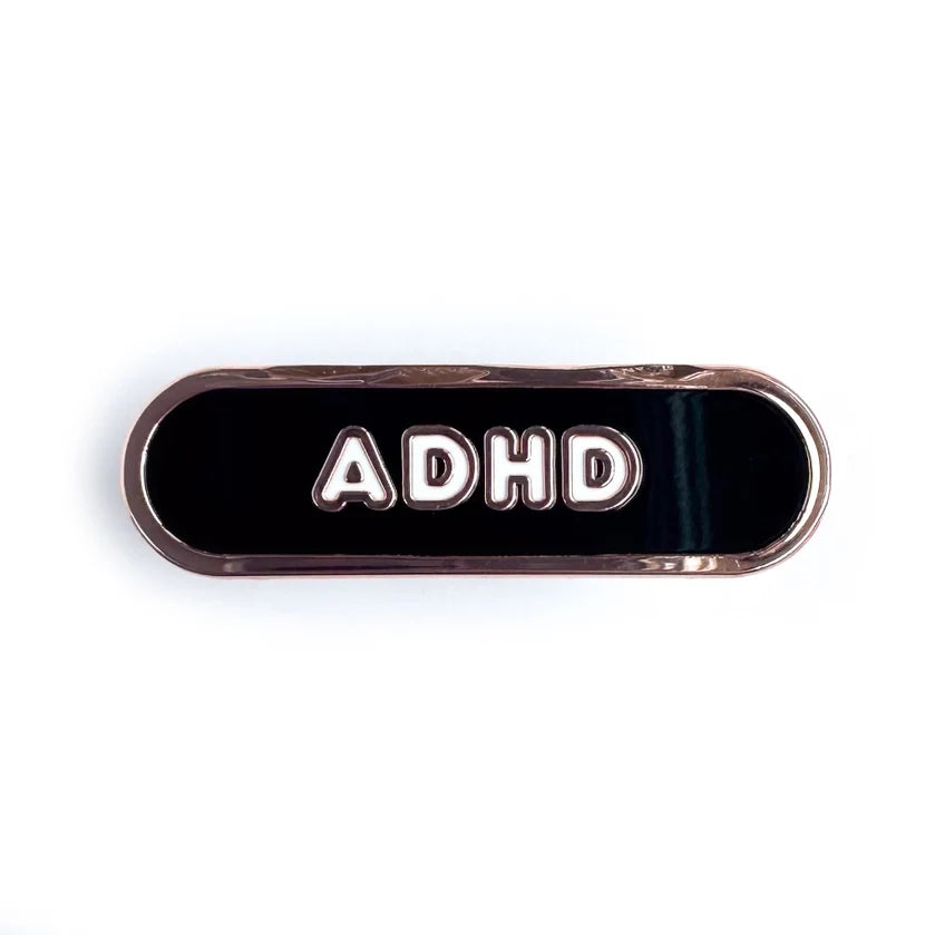 Pride Pals Accessibility Enamel Pin - ADHD (Black) (ONLINE ORDER ONLY)