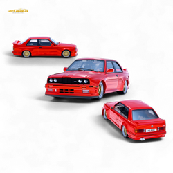 DCM BMW M3 E30 in Red - Gold Wheels 1:64 (ONLINE ORDER ONLY)