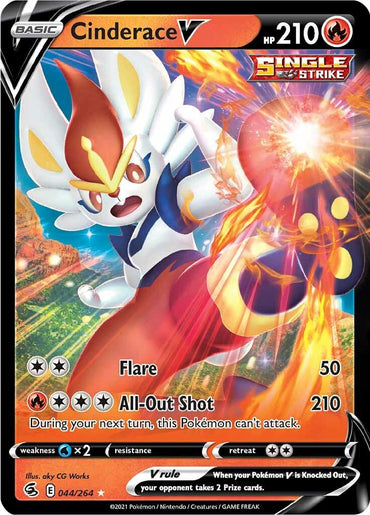 Cinderace V (044/264) [Sword & Shield: Fusion Strike] (Online Only)