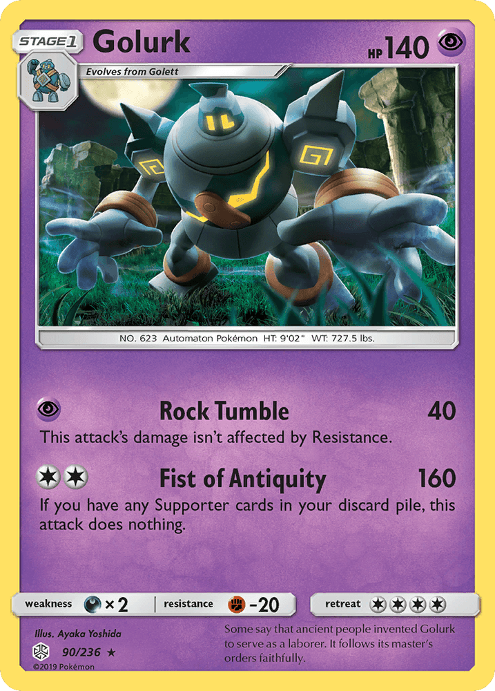 Golurk (90/236) [Sun & Moon: Cosmic Eclipse] (Online Only)