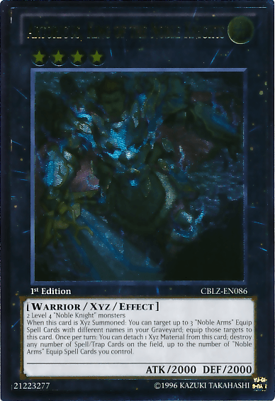 Artorigus, King of the Noble Knights [CBLZ-EN086] Ultimate Rare (ONLINE ORDER ONLY)