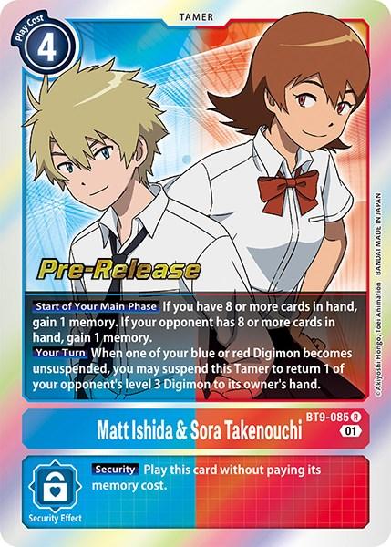 Matt Ishida & Sora Takenouchi [BT9-085] [X Record Pre-Release Promos] (ONLINE ORDER ONLY)