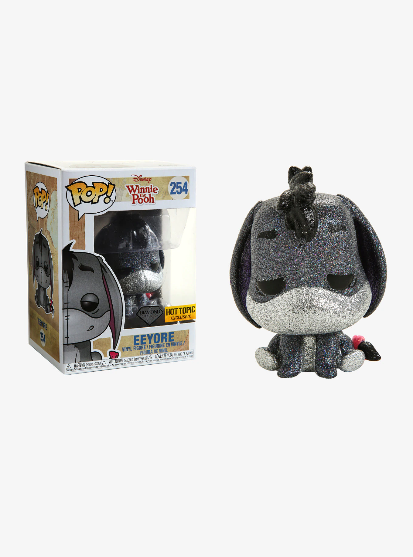 Funko POP! Winnie The Pooh - Eeyore Diamond Collection Vinyl Figure #254 Hot Topic Exclusive (NOT 100% MINT) (ONLINE ORDER ONLY)