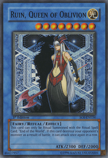 Ruin, Queen of Oblivion [SOI-EN034] Super Rare (ONLINE ORDER ONLY)