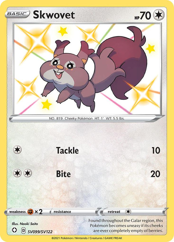 Skwovet (SV099/SV122) [Sword & Shield: Shining Fates] (Online Only)