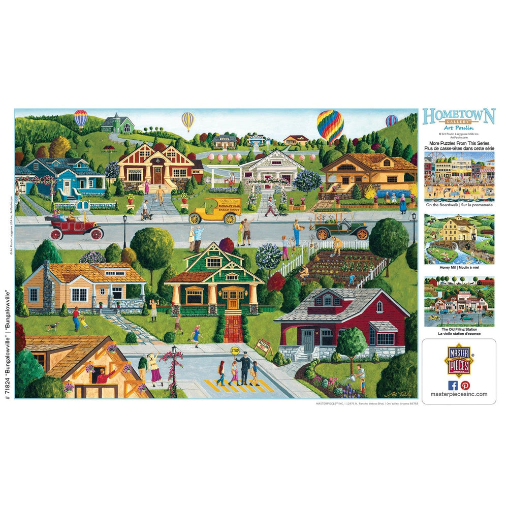 Hometown Gallery - Bungalowville 1000 Piece Jigsaw Puzzle (ONLINE ORDER ONLY)