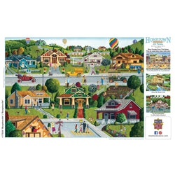 Hometown Gallery - Bungalowville 1000 Piece Jigsaw Puzzle (ONLINE ORDER ONLY)