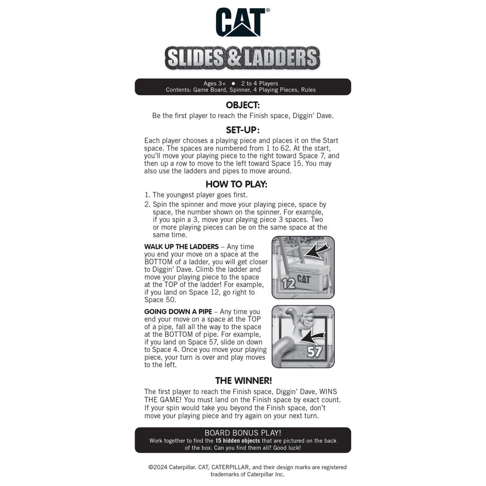 CAT - Slides & Ladders Board Game (ONLINE ORDER ONLY)