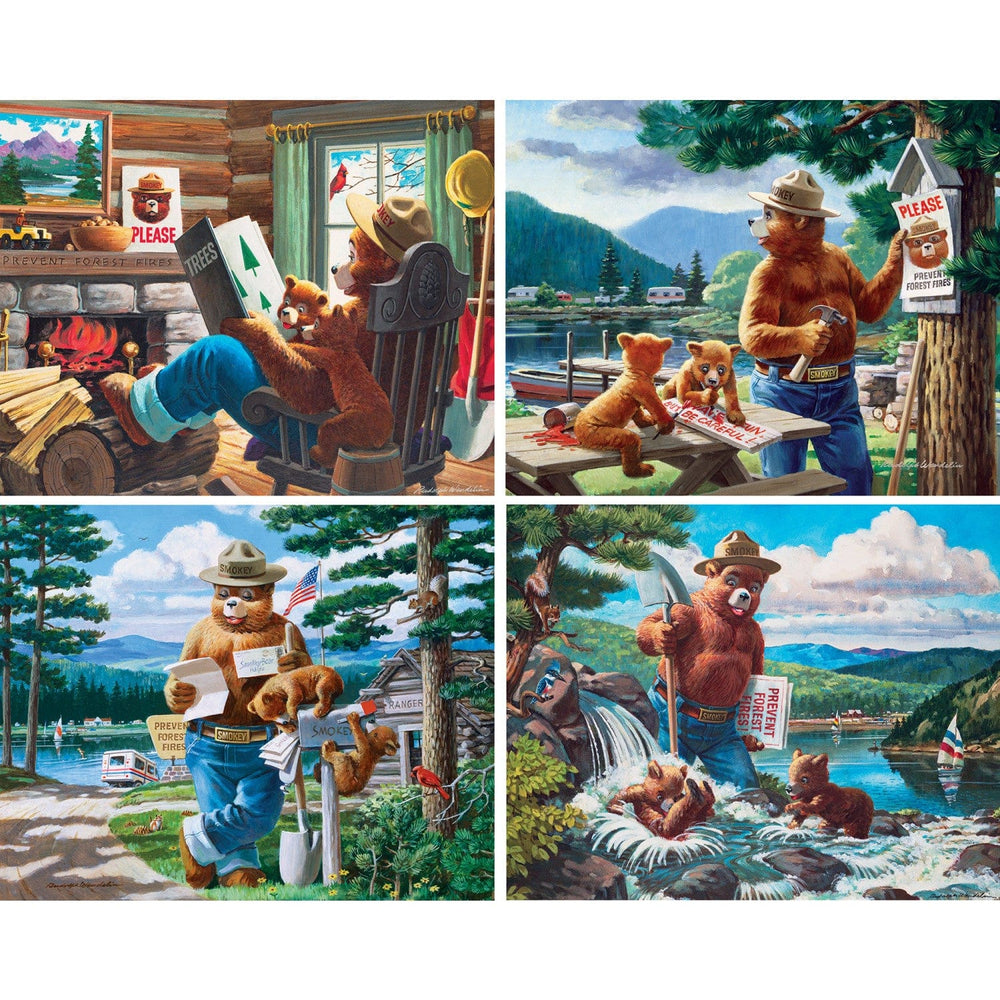 Smokey Bear 100 Piece Jigsaw Puzzles 4-Pack (ONLINE ORDER ONLY)