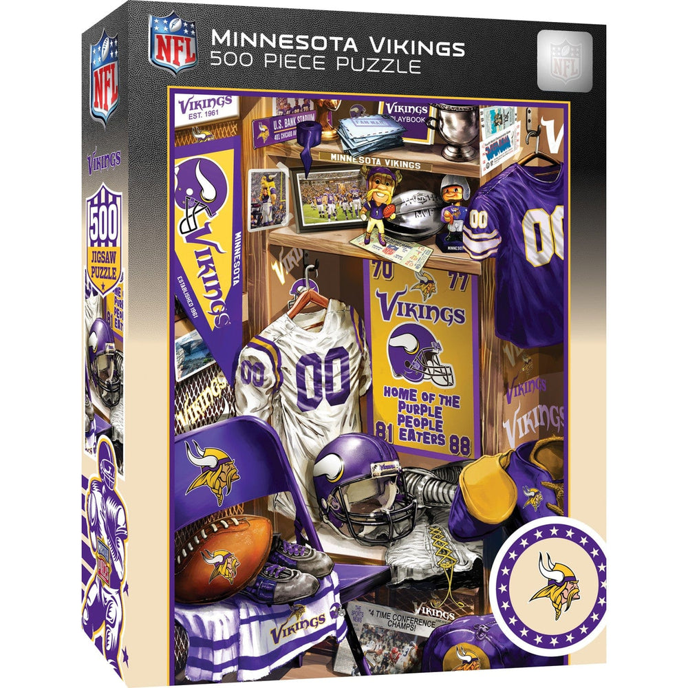 Minnesota Vikings - Locker Room 500 Piece Jigsaw Puzzle (ONLINE ORDER ONLY)