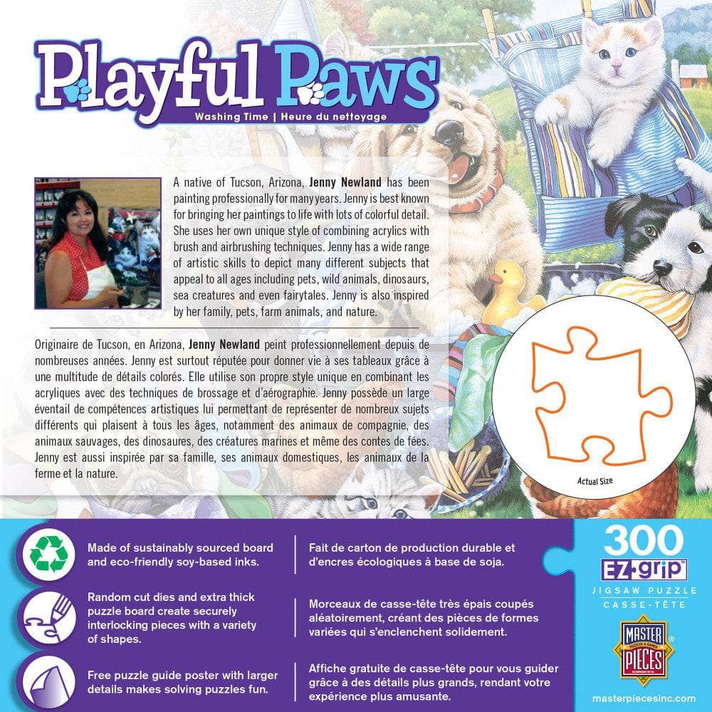 Playful Paws - Washing Time 300 Piece EZ Grip Jigsaw Puzzle (ONLINE ORDER ONLY)