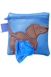 Blue Vinyl Poop Bag Holder, Dachshund Dog Butt Embroidery, Dog Walker Gift (ONLINE ORDER ONLY)