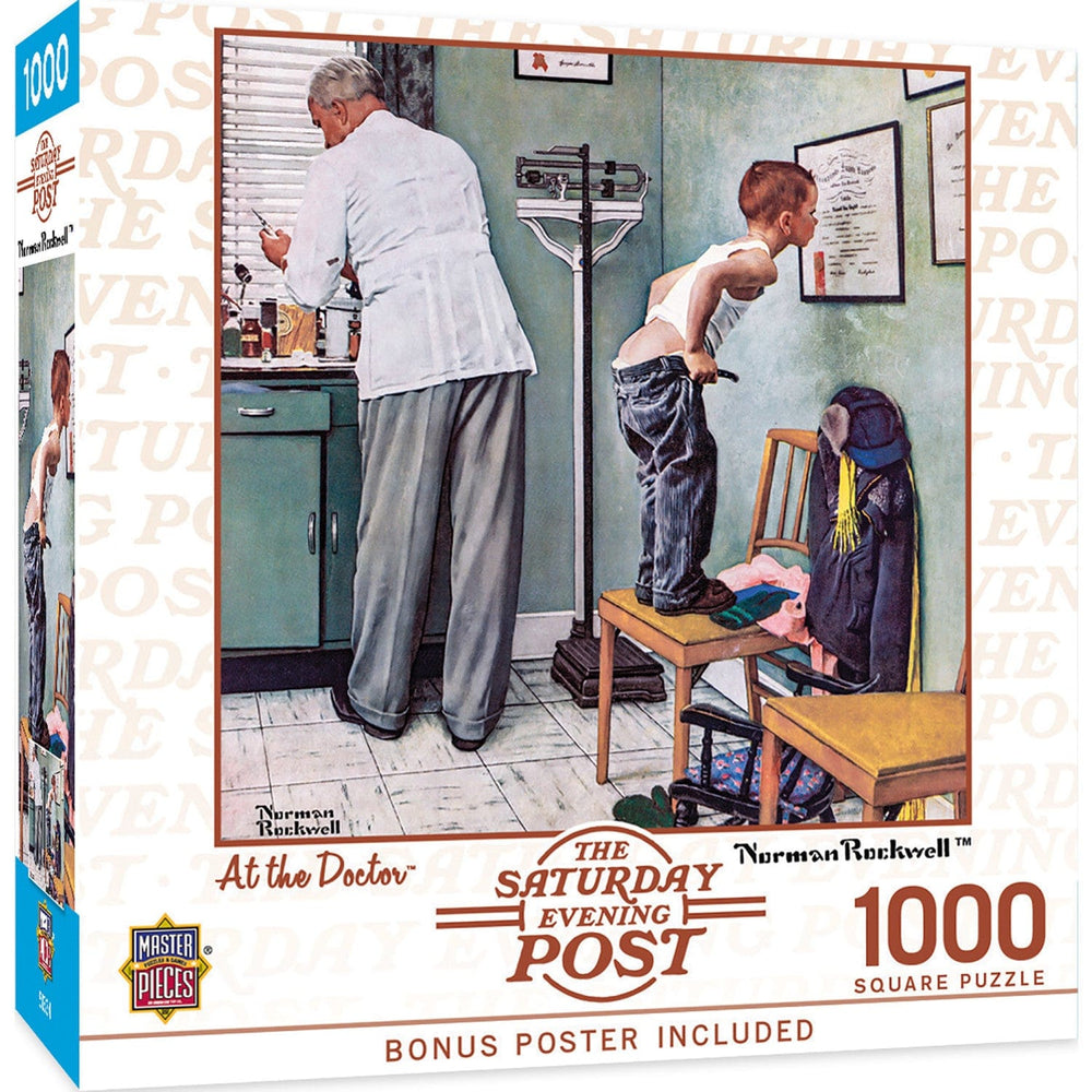 Saturday Evening Post - At the Doctor 1000 Piece Jigsaw Puzzle (ONLINE ORDER ONLY)