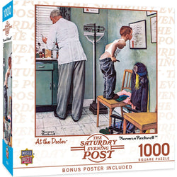 Saturday Evening Post - At the Doctor 1000 Piece Jigsaw Puzzle (ONLINE ORDER ONLY)