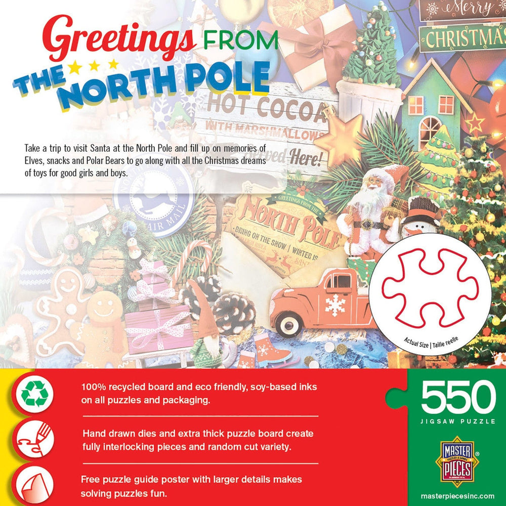 Greetings From The North Pole - 550 Piece Jigsaw Puzzle (ONLINE ORDER ONLY)