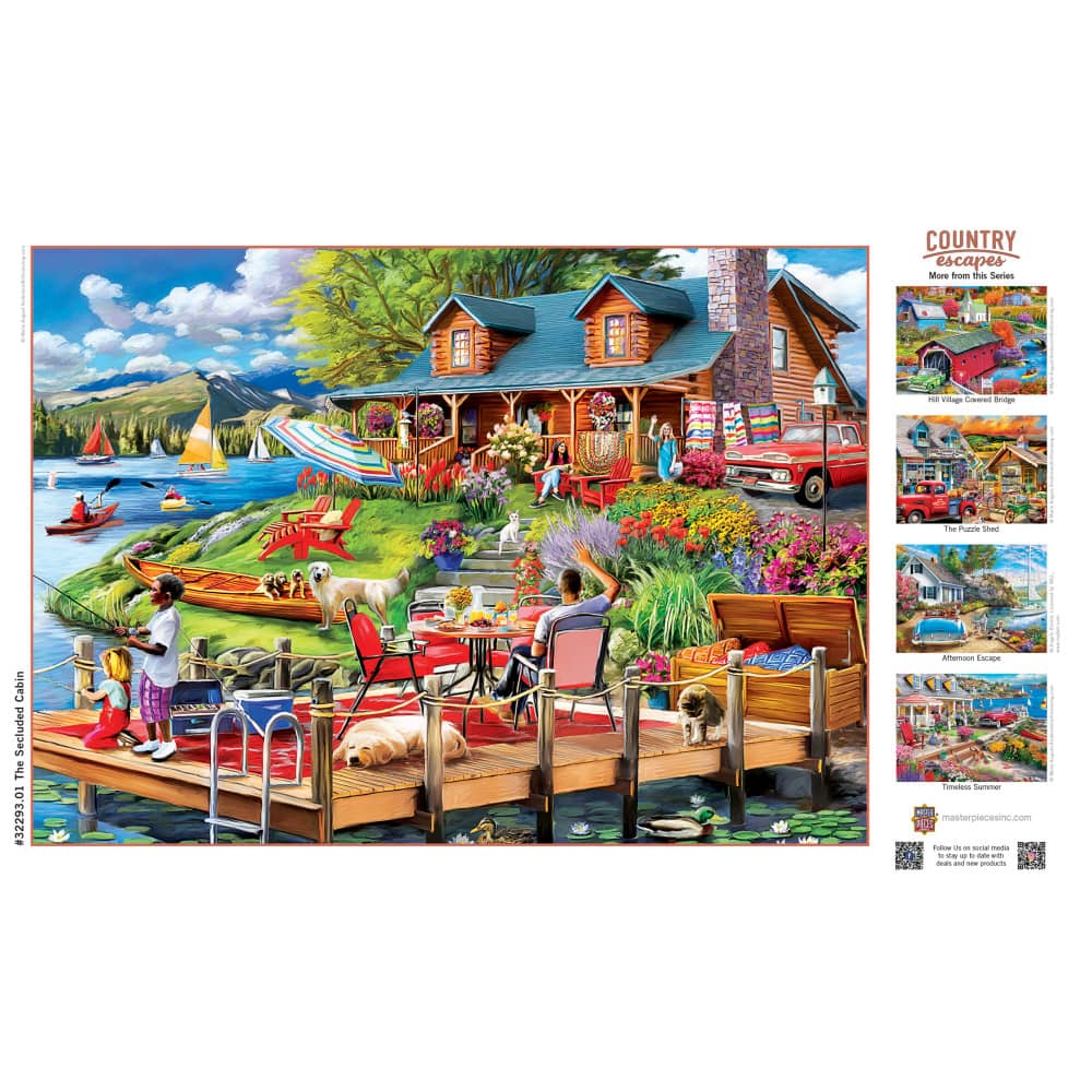 Country Escapes - The Secluded Cabin 500 Piece Jigsaw Puzzle