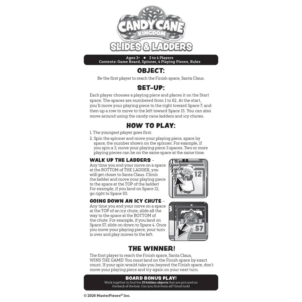 Candy Cane Kingdom - Slides & Ladders Board Game (ONLINE ORDER ONLY)