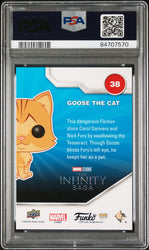2023 UPPER DECK FUNKO POP MARVEL  GOOSE THE CAT PATINA #38  PSA 10 (Online Order Only)