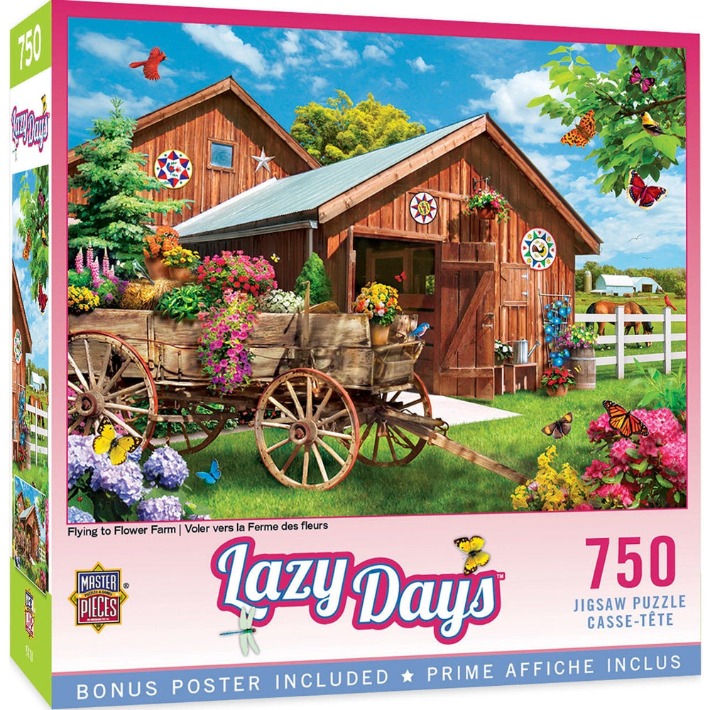 Lazy Days - Flying to Flower Farm 750 Piece Jigsaw Puzzle (ONLINE ORDER ONLY)