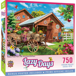Lazy Days - Flying to Flower Farm 750 Piece Jigsaw Puzzle (ONLINE ORDER ONLY)