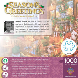 Season's Greetings - Christmas Lodge 1000 Piece Jigsaw Puzzle (ONLINE ORDER ONLY)