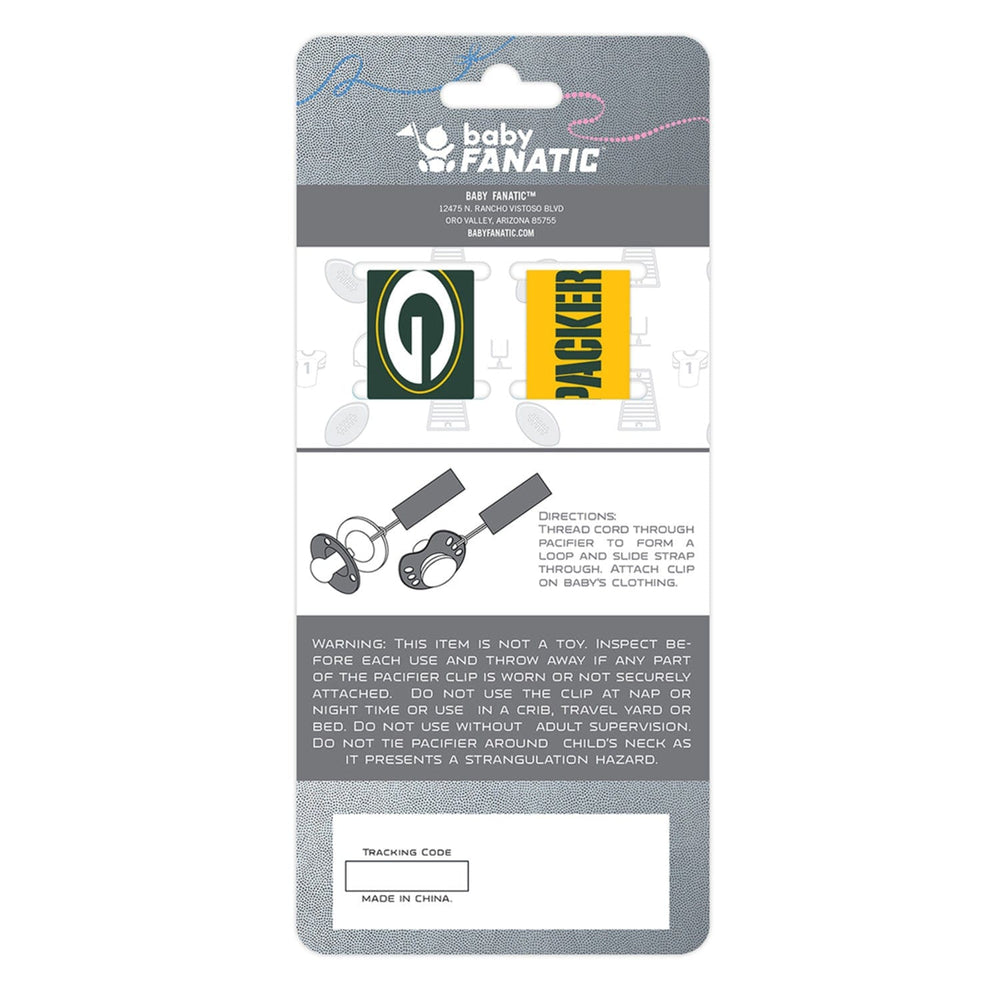 Green Bay Packers - Pacifier Clip 2-Pack (ONLINE ORDER ONLY)
