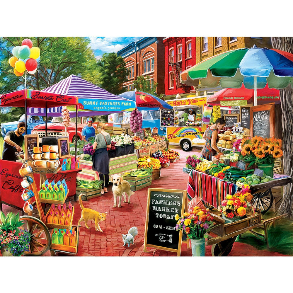 Farmer's Market - Town Square Booths 750 Piece Jigsaw Puzzle (ONLINE ORDER ONLY)
