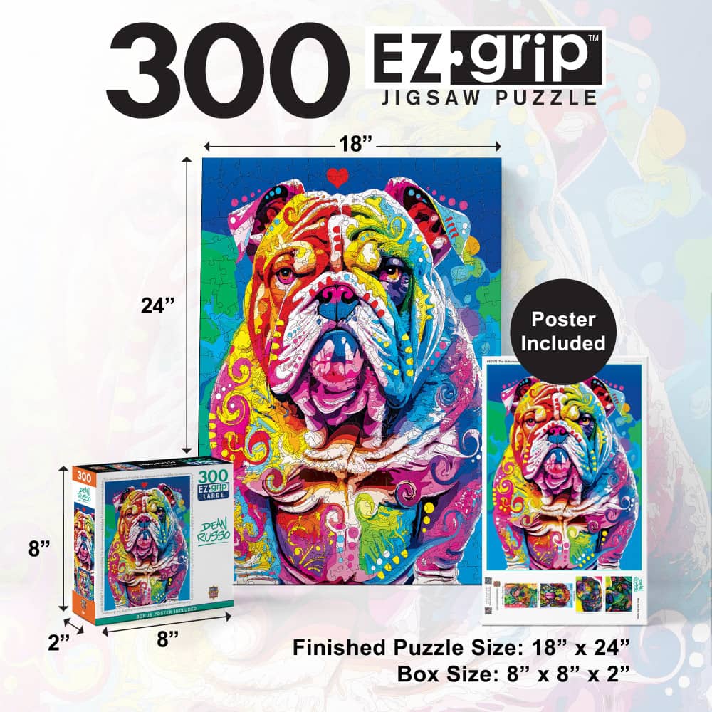 Dean Russo - The Unhumorous Bulldog 300 Piece EZ Grip Jigsaw Puzzle