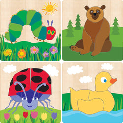 Eric Carle Chunky Wood Puzzles - Kids 4 Pack (ONLINE ORDER ONLY)