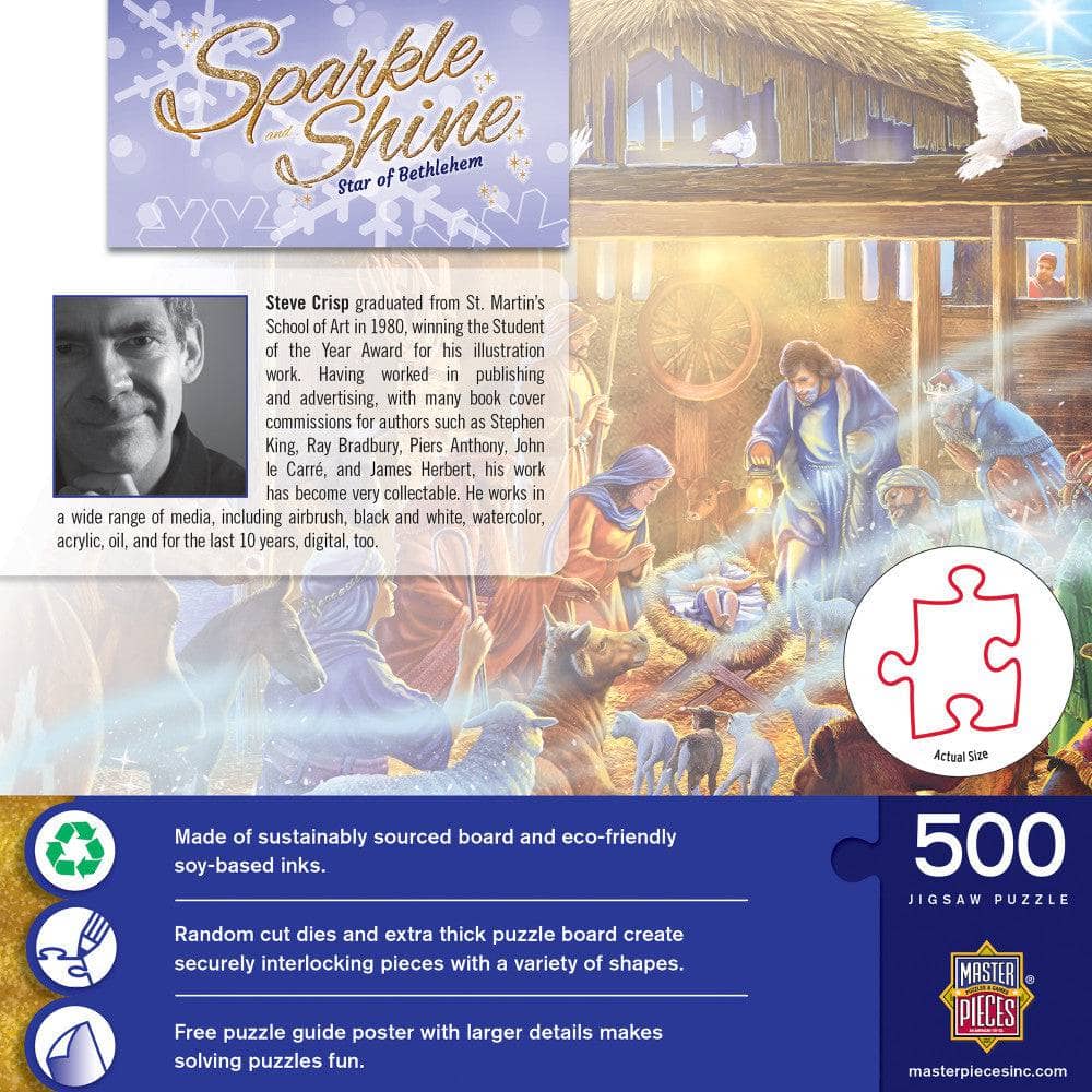 Sparkle & Shine - Star of Bethlehem 500 Piece Glitter Jigsaw Puzzle (ONLINE ORDER ONLY)