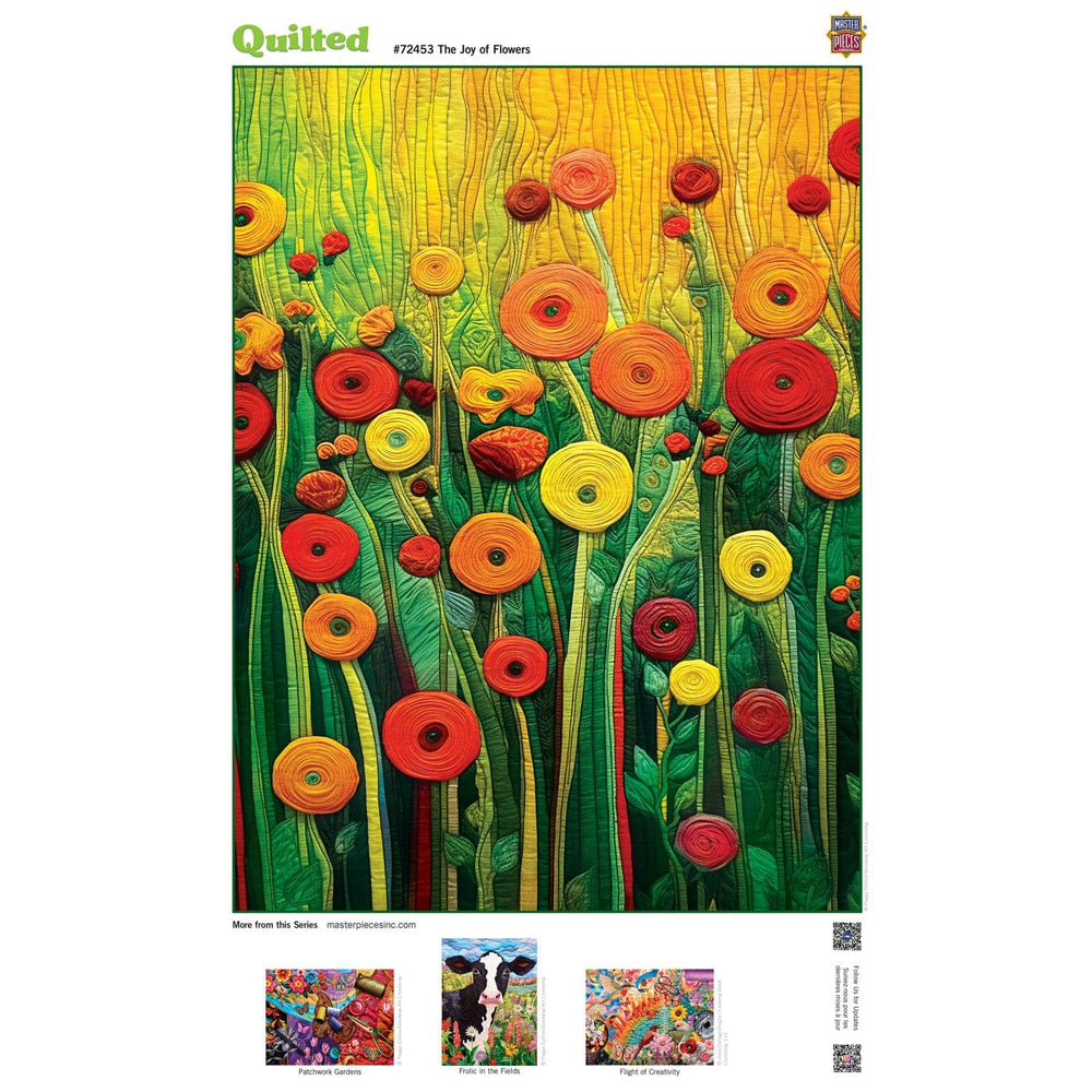 Quilted - The Joy of Flowers 1000 Piece Jigsaw Puzzle (ONLINE ORDER ONLY)