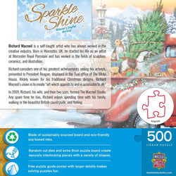 Sparkle & Shine - Winter's Joyful Arrival 500 Piece Glitter Jigsaw Puzzle