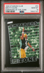 1999 STADIUM CLUB EMPERORS OF THE ZONE BRETT FAVRE #E2 PSA 10 (Online Order Only)