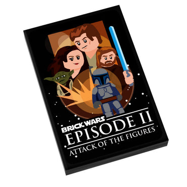 Brick Wars: Attack of the Figures (EP. 2) Movie Tile Cover (2x3 Tile) made using LEGO part - B3 Customs (Online Order Only)