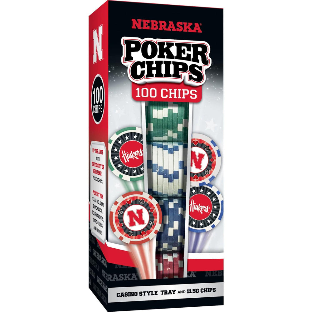 Nebraska Cornhuskers 100 Piece Poker Chips (ONLINE ORDER ONLY)