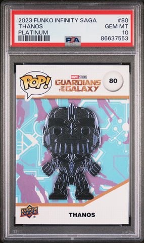 2023 UPPER DECK FUNKO POP MARVEL  THANOS PLATINUM #80  PSA 10 (Online Order Only)