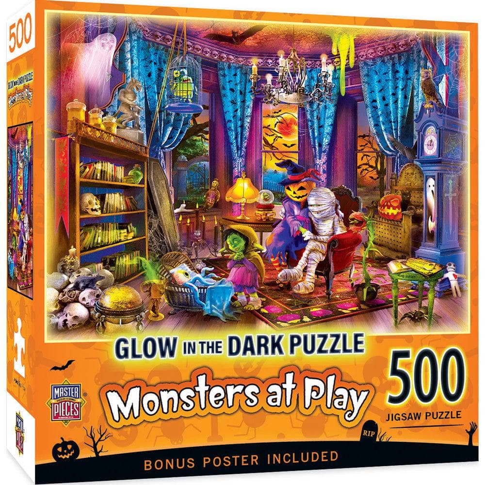 Glow in the Dark - Monsters at Play 500 Piece Jigsaw Puzzle (ONLINE ORDER ONLY)