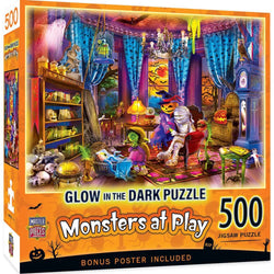 Glow in the Dark - Monsters at Play 500 Piece Jigsaw Puzzle (ONLINE ORDER ONLY)