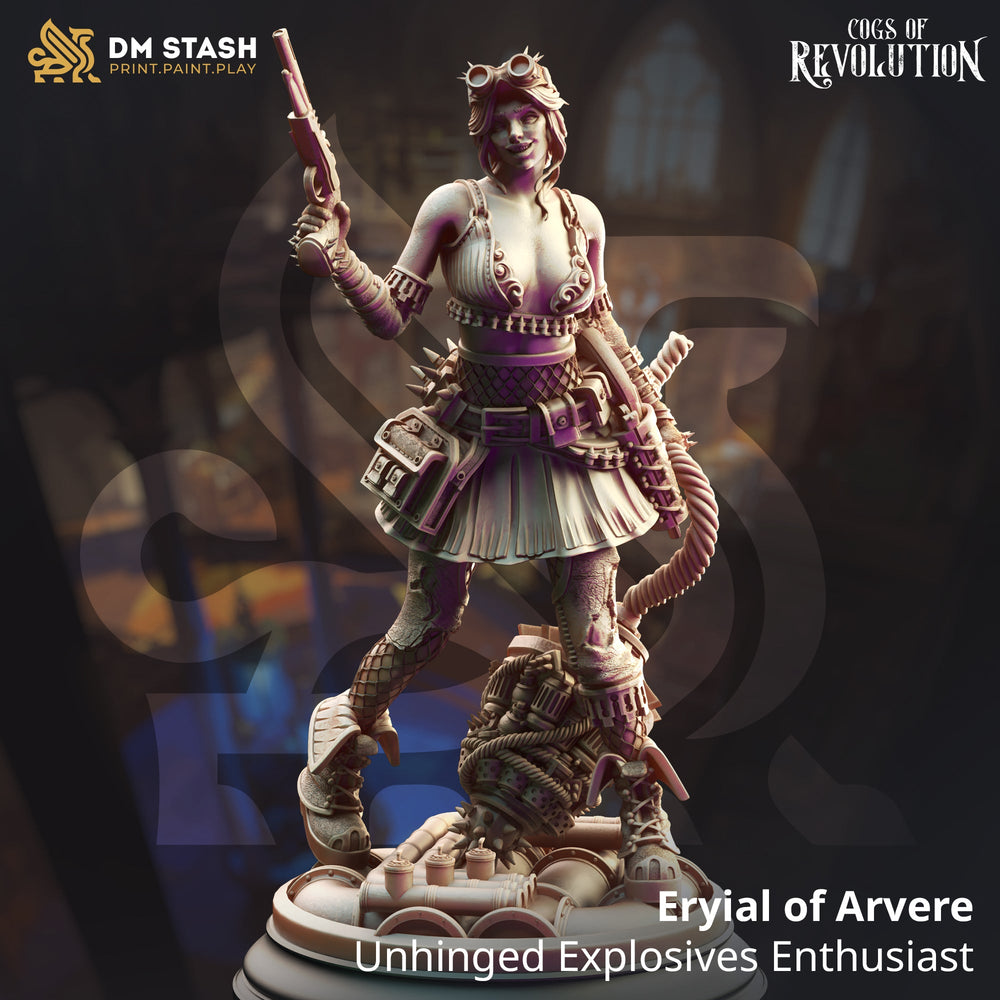 Eryial of Arvere, Unhinged Explosives Enthusiast (Female Human Demolitionist) (Online Order Only)