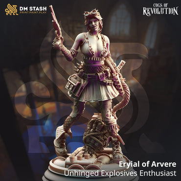 Eryial of Arvere, Unhinged Explosives Enthusiast (Female Human Demolitionist) (Online Order Only)