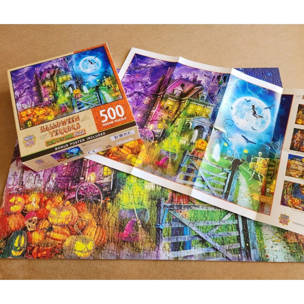 Glow in the Dark - Halloween Terrors 500 Piece Jigsaw Puzzle (ONLINE ORDER ONLY)