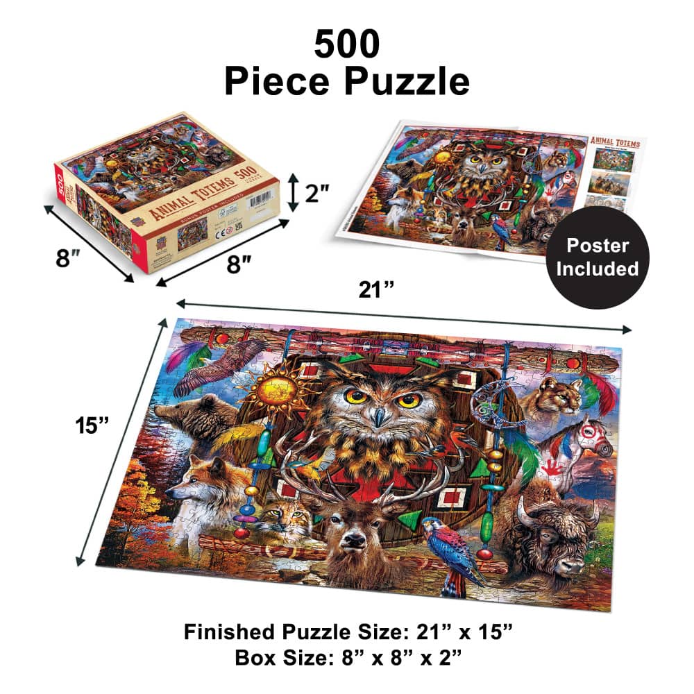 Tribal Spirit - Animal Totems 500 Piece Jigsaw Puzzle